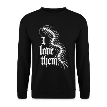 Scolopender Fan - Unisex Sweatshirt - black - Front - Alina (178cm) & Michal (187cm)