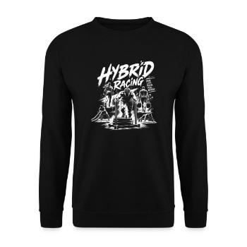 Course hybride - Athlète hybride - Sweat-shirt Unisexe - noir - Devant - Alina (178cm) & Michal (187cm)