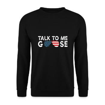 Talk to me goose - Unisex Sweatshirt - black - Front - Alina (178cm) & Michal (187cm)