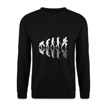Evolution der Feuerwehr Schatten Spiegel - Unisex Pullover - Schwarz - Vorne - Alina (178cm) & Michal (187cm)