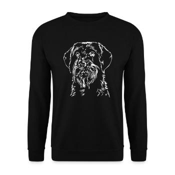 CESKY FOUSEK Wilsigns Hounds Hunting dog portrait - Unisex Sweatshirt - black - Front - Alina (178cm) & Michal (187cm)