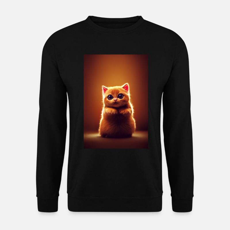 chat super mignon - Sweat-shirt Unisexe - noir