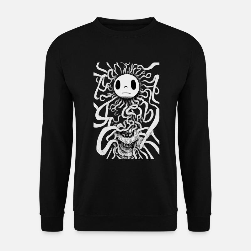 smilie Manga - Unisex Pullover - Schwarz
