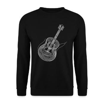 guitar lines design - Unisex Sweatshirt - black - Front - Alina (178cm) & Michal (187cm)
