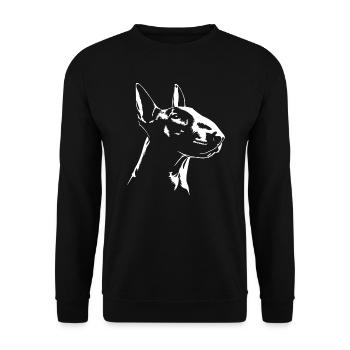 Bull Terrier Silhouette Chien Chien Wilsigns - Sweat-shirt Unisexe - noir - Devant - Alina (178cm) & Michal (187cm)