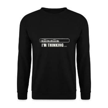 Chess - I'm thinking - Unisex Sweatshirt - black - Front - Alina (178cm) & Michal (187cm)