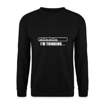 Chess - I'm thinking - Unisex Sweatshirt - black - Front - Alina (178cm) & Michal (187cm)