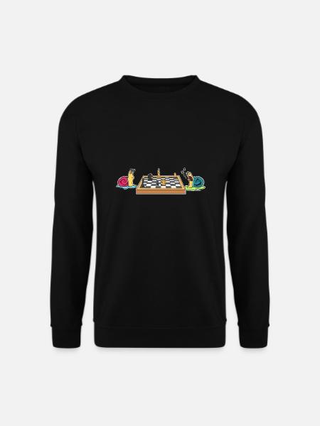 Escargots Échecs - Sweat-shirt Unisexe - noir
