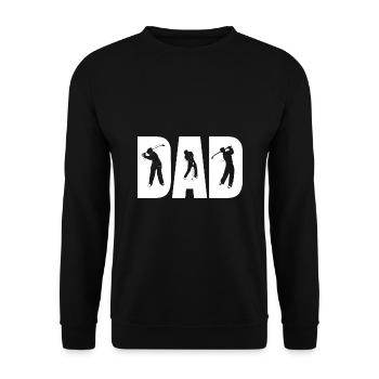 Golf Papa - Golfer Vater Geschenk - Unisex Pullover - Schwarz - Vorne - Alina (178cm) & Michal (187cm)