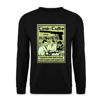 c'est jamais bon de laisser dormir les créances - Sweat-shirt Unisexe - noir - Devant - Alina (178cm) & Michal (187cm)