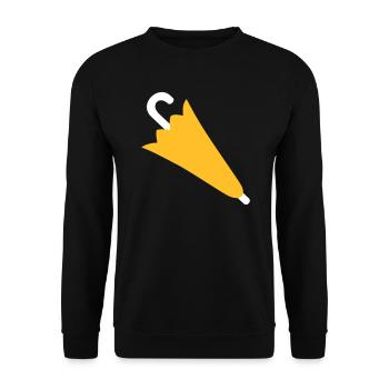 umbrella - Unisex Sweatshirt - black - Front - Alina (178cm) & Michal (187cm)