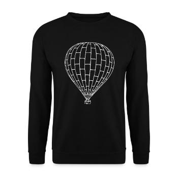 Heißluftballon - Unisex Pullover - Schwarz - Vorne - Alina (178cm) & Michal (187cm)