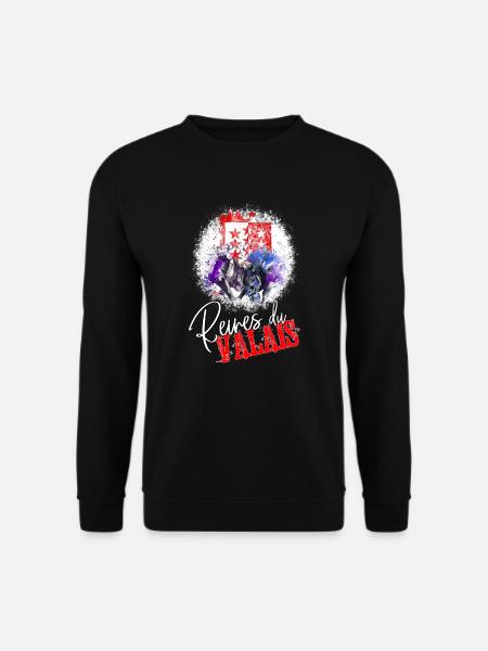 Vache d'hérens, eringer, drapeau du Valais - Sweat-shirt Unisexe - noir