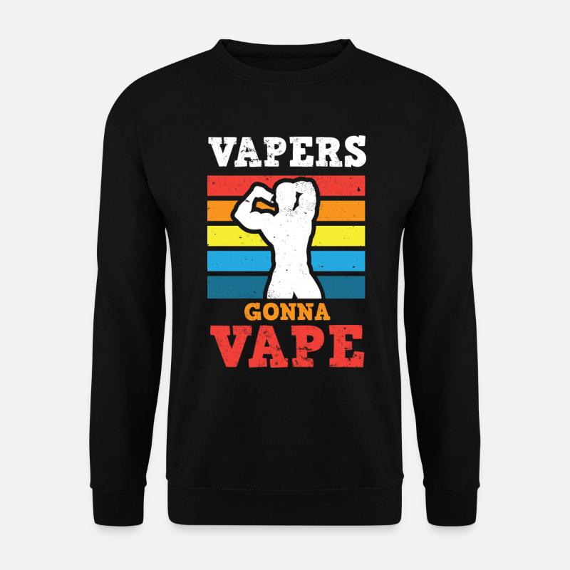 Elektro Zigarette E-Zigarette E-Shisha Vape - Unisex Pullover - Schwarz