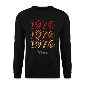 1976 vintage - Unisex Sweatshirt - black - Front - Alina (178cm) & Michal (187cm)