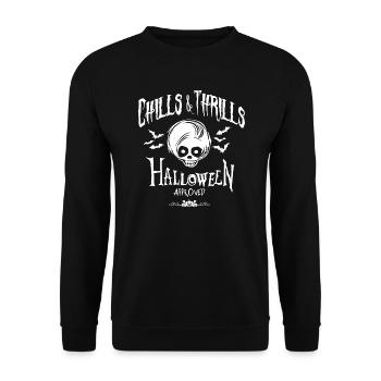 Chills & Thrills Halloween Design - Unisex Sweatshirt - black - Front - Alina (178cm) & Michal (187cm)