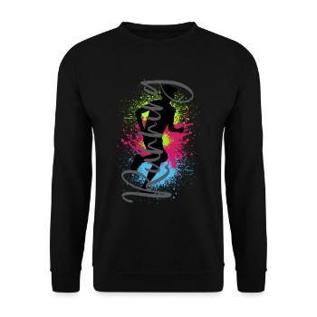 Course à pied Sport Jogger Runner Course à pied Jogging - Sweat-shirt Unisexe - noir - Devant - Alina (178cm) & Michal (187cm)