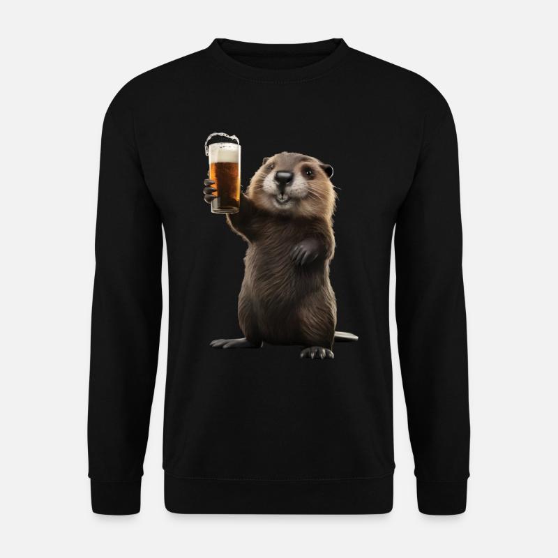 Biber Bier - Unisex Pullover - Schwarz