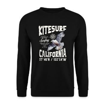 Kitesurf San Francisco coul - Sweat-shirt Unisexe - noir - Devant - Alina (178cm) & Michal (187cm)
