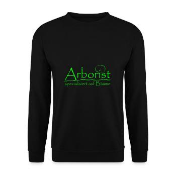 Arborist Spezialisiert - Unisex Pullover - Schwarz - Vorne - Alina (178cm) & Michal (187cm)