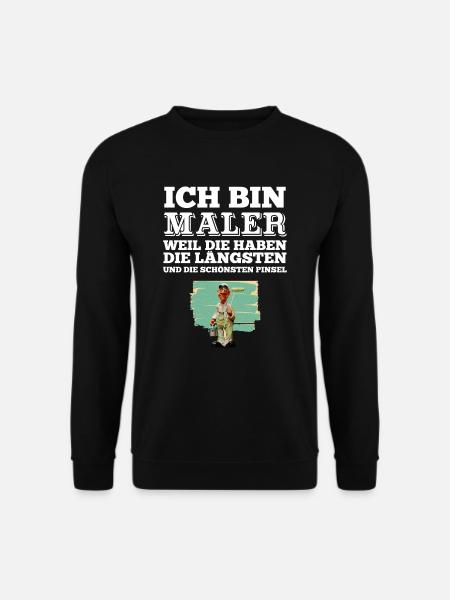 Maler Tshirt Maler Malermeister Prüfung Geschenk - Unisex Pullover - Schwarz