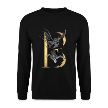 Batman 80 Years Joker - Unisex Sweatshirt - black - Front - Alina (178cm) & Michal (187cm)