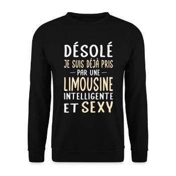 Désolé déjà pris par une Limousine sexy - Sweat-shirt Unisexe - noir - Devant - Alina (178cm) & Michal (187cm)