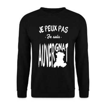 Je peux pas je suis Auvergnat - Sweat-shirt Unisexe - noir - Devant - Alina (178cm) & Michal (187cm)