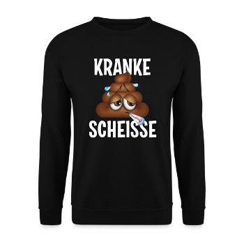 Kranke Scheisse - Unisex Pullover - Schwarz - Vorne - Alina (178cm) & Michal (187cm)