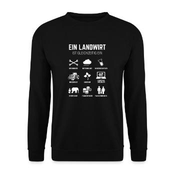 Farmer T-shirts Drôle Cadeaux Farmer Farmers - Sweat-shirt Unisexe - noir - Devant - Alina (178cm) & Michal (187cm)