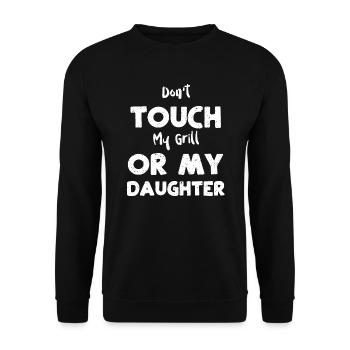 Ne touchez pas mon gril ou ma fille - Sweat-shirt Unisexe - noir - Devant - Alina (178cm) & Michal (187cm)