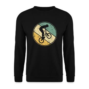 BMX Bike Retro Freestyle BMX Rider - Sweat-shirt Unisexe - noir - Devant - Alina (178cm) & Michal (187cm)