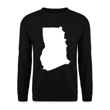Ghana map flag - Unisex Sweatshirt - black - Front - Alina (178cm) & Michal (187cm)