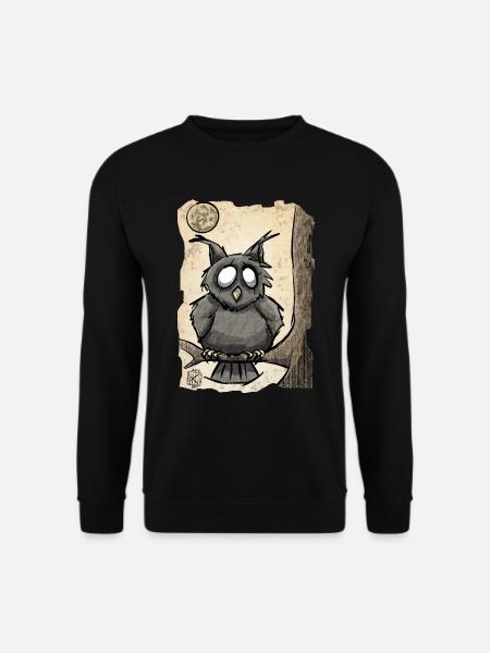 Uhu ~ Kritzeltoon #05 - Unisex Pullover - Schwarz