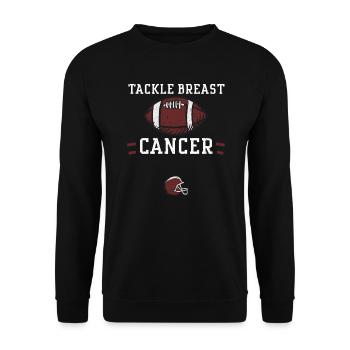 Tackle Breast Cancer - Football - Unisex Sweatshirt - black - Front - Alina (178cm) & Michal (187cm)