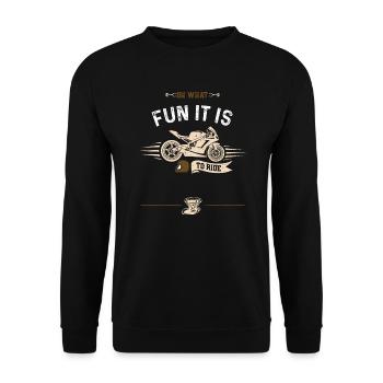 Oh What Fun it is to Ride - Unisex Sweatshirt - black - Front - Alina (178cm) & Michal (187cm)
