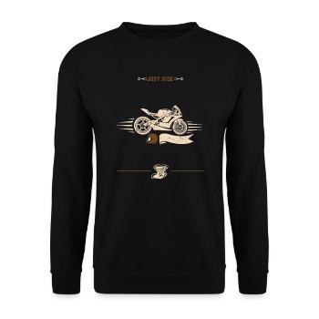 Just Ride - Motorcycle - Unisex Pullover - Schwarz - Vorne - Alina (178cm) & Michal (187cm)