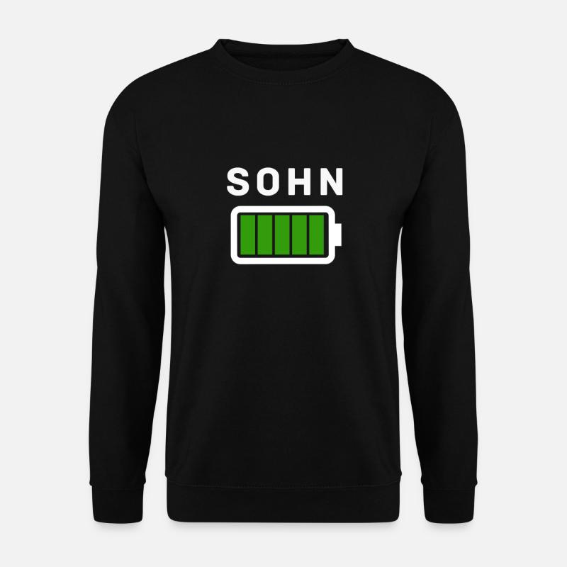 Sohn Akku Voll Familie Geschenk - Unisex Pullover - Schwarz