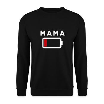 Mutter Familie Akku Leer Geschenk - Unisex Pullover - Schwarz - Vorne - Alina (178cm) & Michal (187cm)