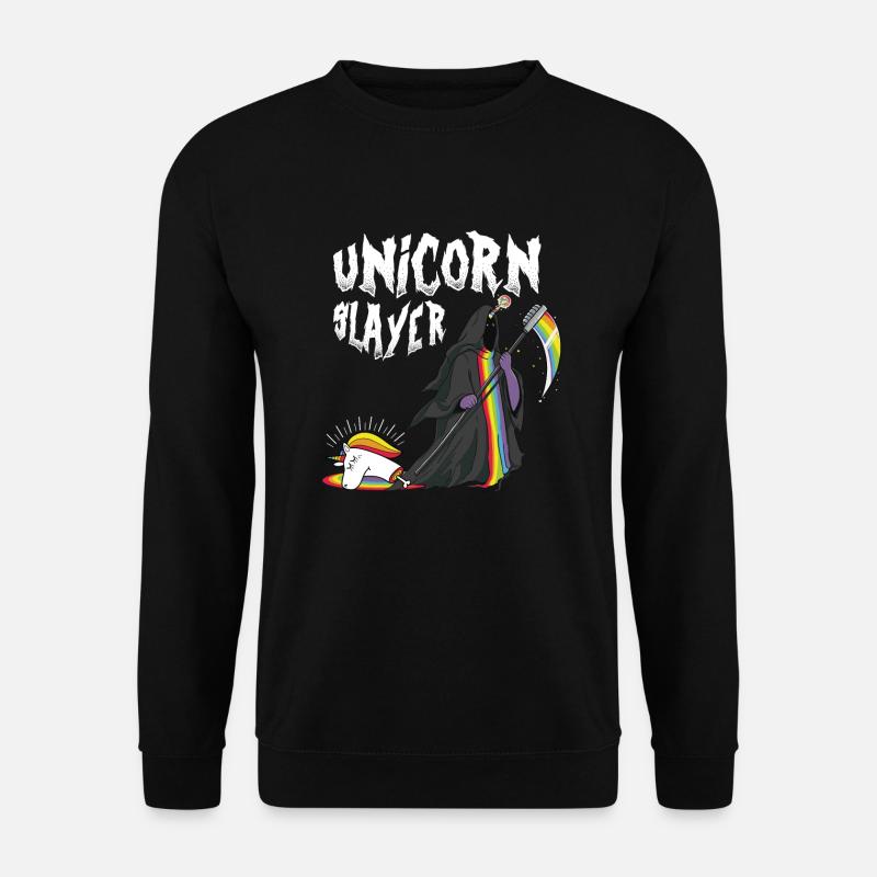 Conception drôle de Halloween de licorne - la mort de licorne - Sweat-shirt Unisexe - noir