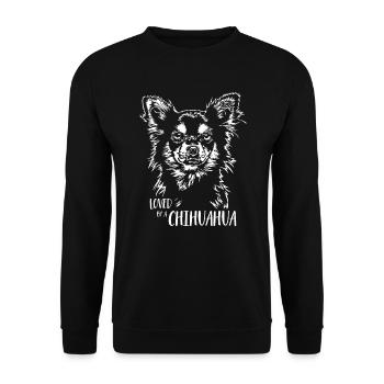 CHIHUAHUA Chien Disant Chiens Disant Chiens - Sweat-shirt Unisexe - noir - Devant - Alina (178cm) & Michal (187cm)