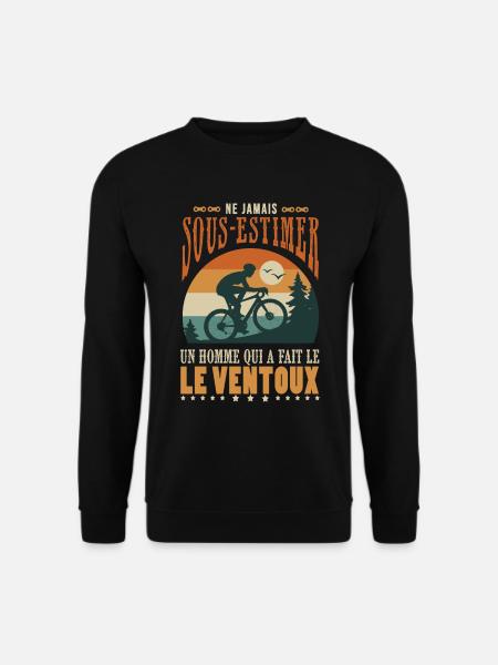 vélo homme asension ventoux humour cycliste velo - Sweat-shirt Unisexe - noir