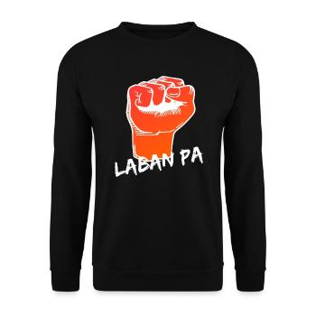 Laban Pa Expression Design für stolze Pinoys - Unisex Pullover - Schwarz - Vorne - Alina (178cm) & Michal (187cm)