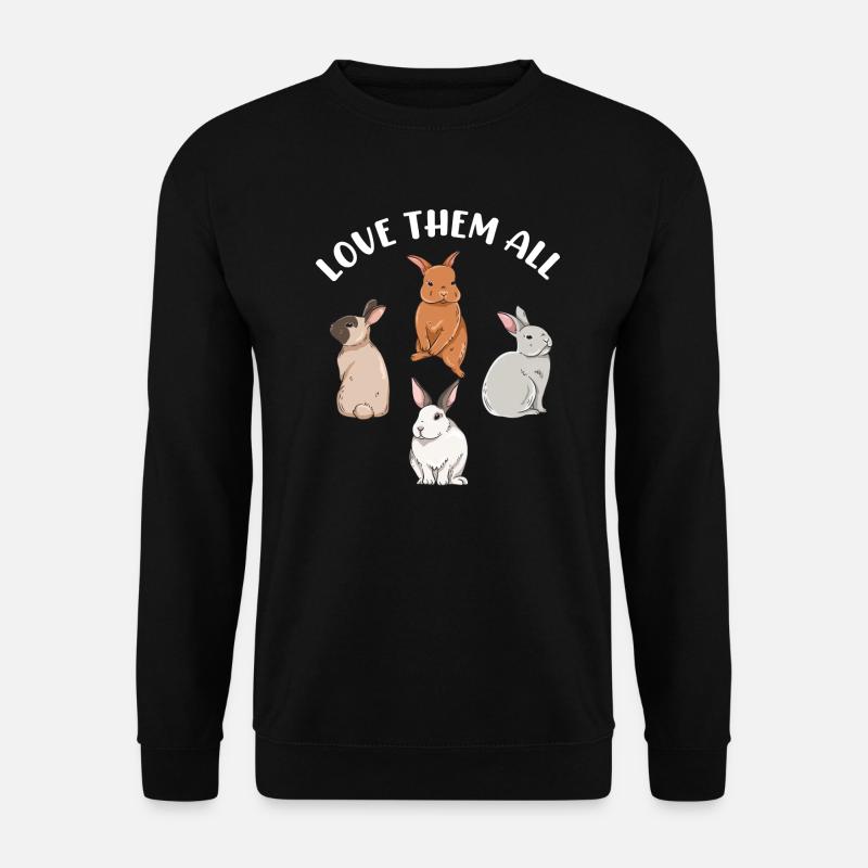 Cute rabbit design for bunny owners - Unisex Sweatshirt - black