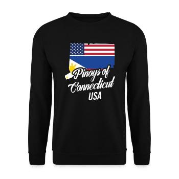 Filipinos of Connecticut Design für stolze Fil-Ams - Unisex Pullover - Schwarz - Vorne - Alina (178cm) & Michal (187cm)