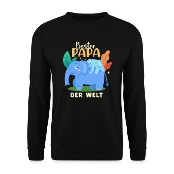 Best Dad in the World Design for Father's Day - Unisex Sweatshirt - black - Front - Alina (178cm) & Michal (187cm)