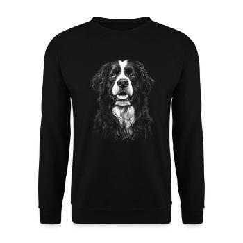 Bernese Mountain Dog Portrait Dog Dog - Unisex Sweatshirt - black - Front - Alina (178cm) & Michal (187cm)