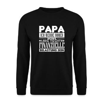 Gift for girl little daughter finances money - Unisex Sweatshirt - black - Front - Alina (178cm) & Michal (187cm)