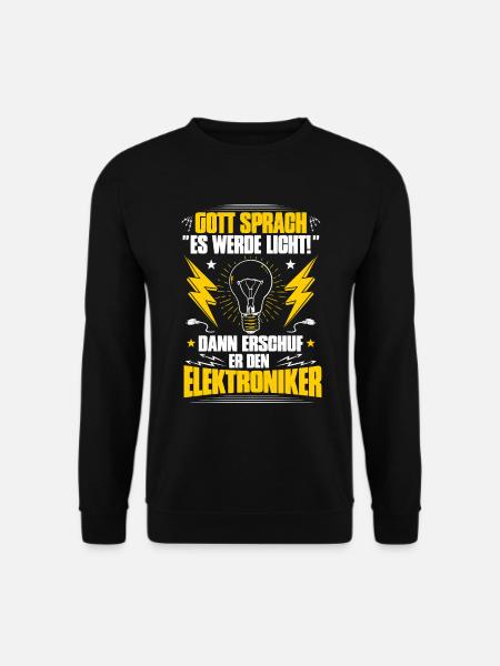 Elektroniker Elektriker Elektrotechniker Geschenk - Unisex Pullover - Schwarz