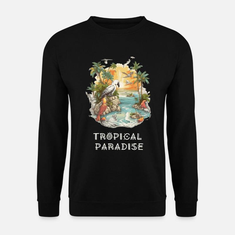 Tropikalny raj - Bluza unisex - czarny